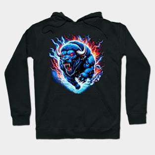 Roaring Buffalo Majesty: Wild Spirit T-Shirt Hoodie